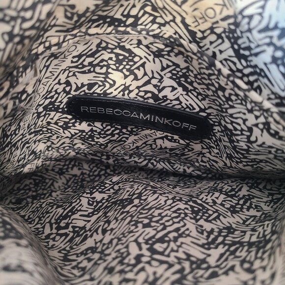 Rebecca Minkoff Mini Mac Cross Body Bag Chain Link Black Leather Studded - Picture 3 of 9
